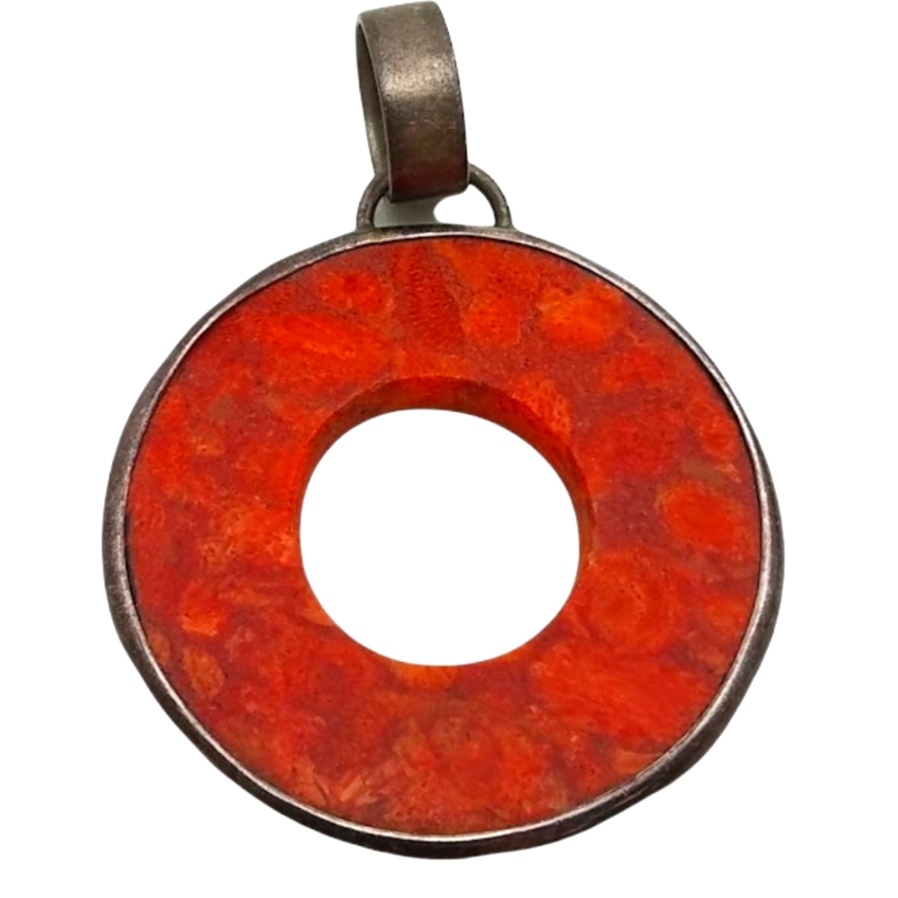 Silpada large 925 coral sponge retired pendant sterling
